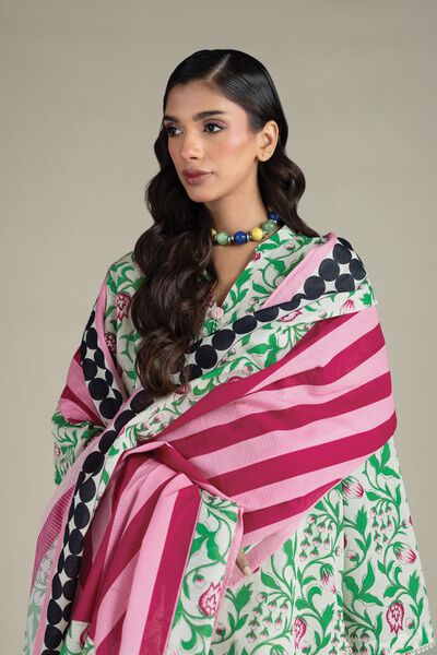 Printed | Cambric | 3-Piece Floral Suit | AED 150.00