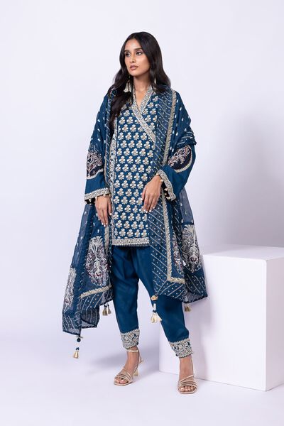 Embroidered | Viscose Oak Silk | Kurta | AED 400.00