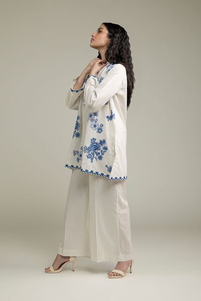 Embroidered | Cambric | Solid Cambric Pants | AED 80.00