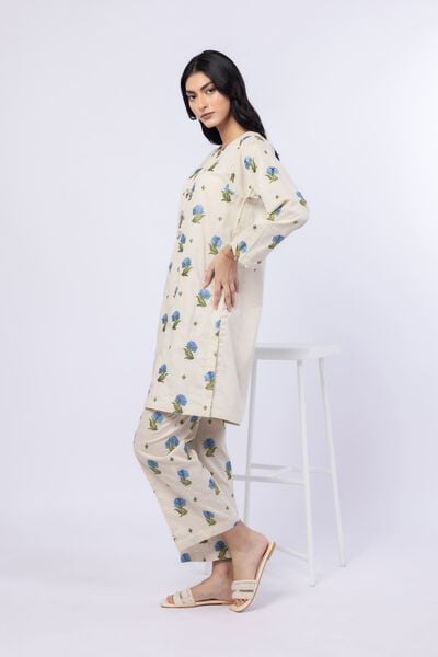 Embroidered | Crosshatch Poplin | Pants | AED 100.00