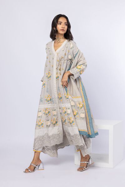 Printed | Raw Silk | Pants | AED 92.00