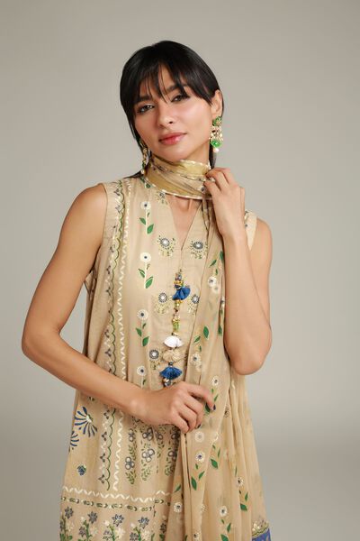 Printed | Cambric | Sleeveless Co-ords Set | AED 120.00