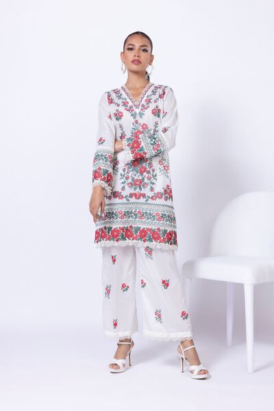 Embroidered | Cambric | Pants | AED 36.00