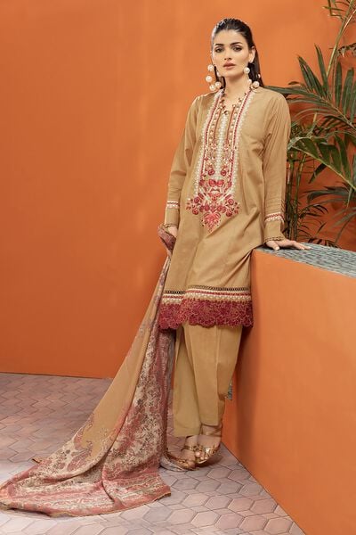 Dobby | Embroidered | Tailored 3 Piece | AED 240.00
