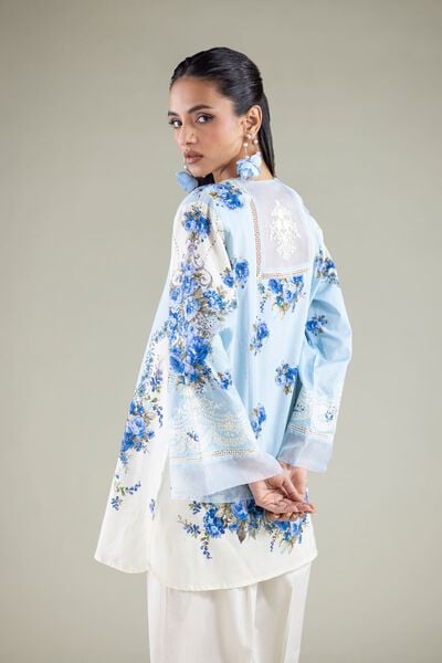 Embroidered | Cambric | Floral Flared Kurta | AED 75.00
