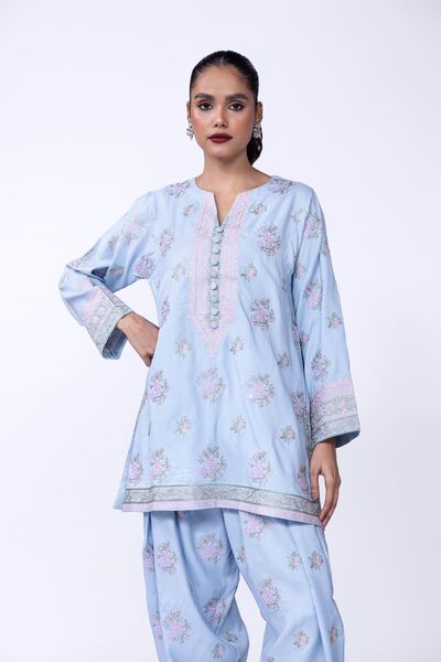 Embroidered | Russian Raw Silk | Kurta | AED 96.00