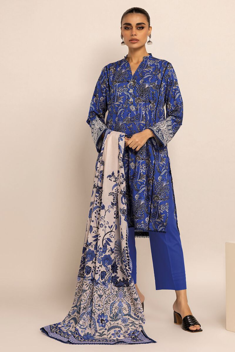 Embroidered | Cambric | Fabrics 3 Piece | null