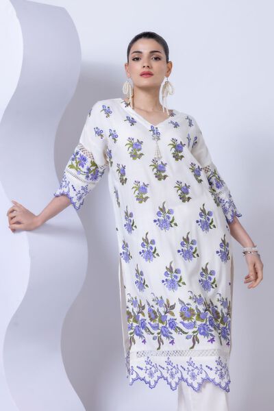 Embroidered | Crosshatch Raw Silk | Kurta | AED 72.00