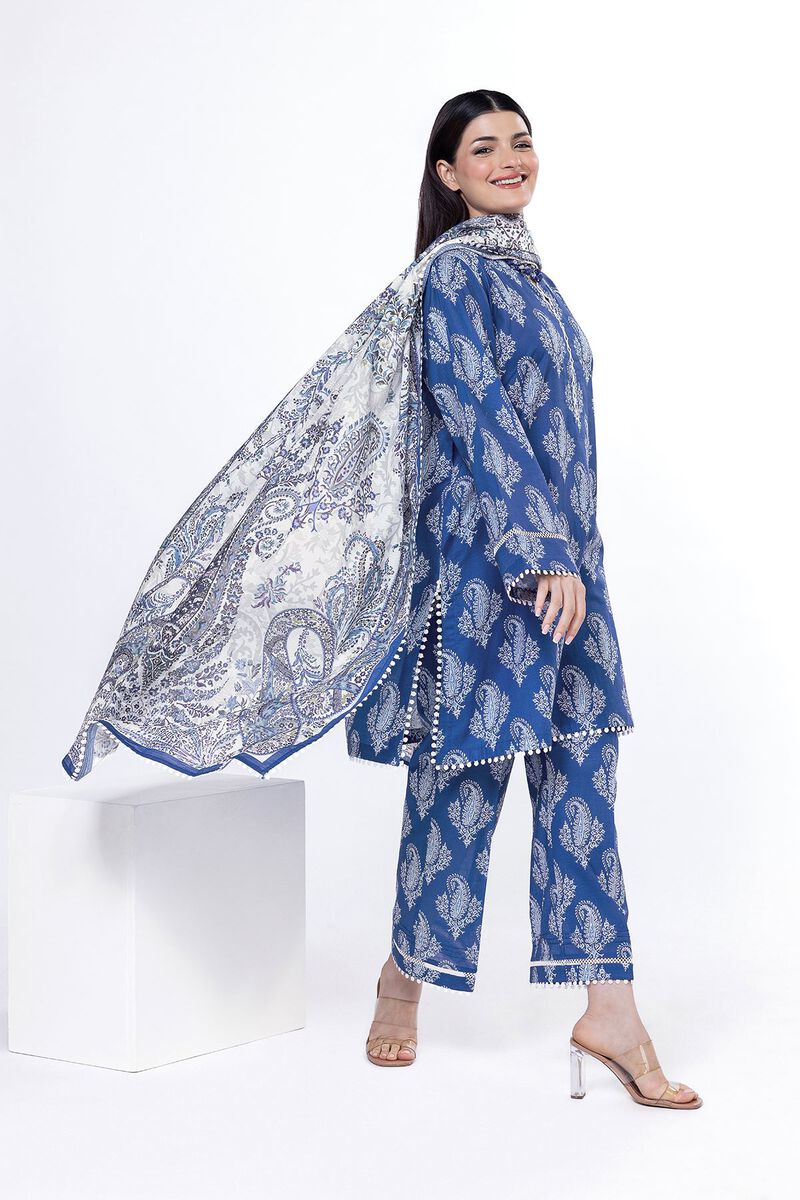 Printed | Slub Lawn | Fabrics 3 Piece | null