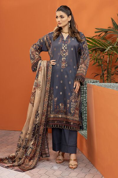 Printed Composed Polyester Brosha Jacquard | Printed | Tailored 3 Piece | AED 320.00