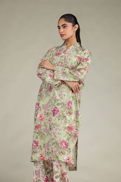 Printed | Cotton Viscose | Floral Longline Kurta | AED 130.00