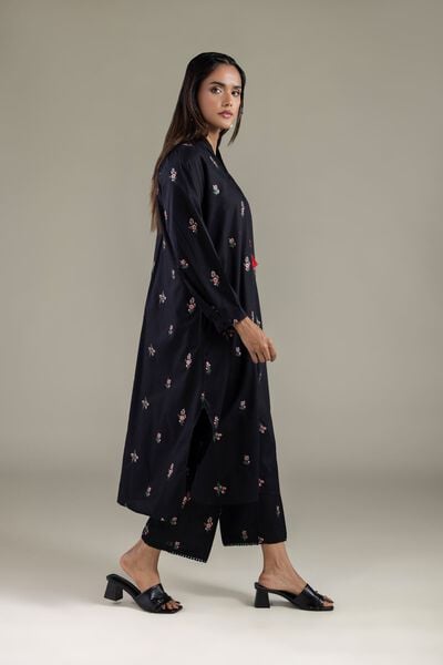Embroidered | Cotton Dobby | Floral Straight Pants | AED 100.00