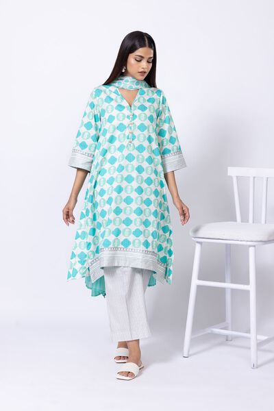 Printed | Crosshatch Poplin | Kurta | AED 50.00
