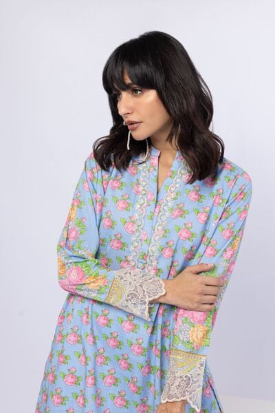 Embroidered | Crosshatch Raw Silk | Kurta | AED 80.00