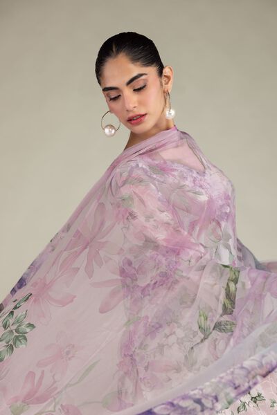 Embroidered | Chiffon | Floral Chiffon Dupatta | AED 100.00