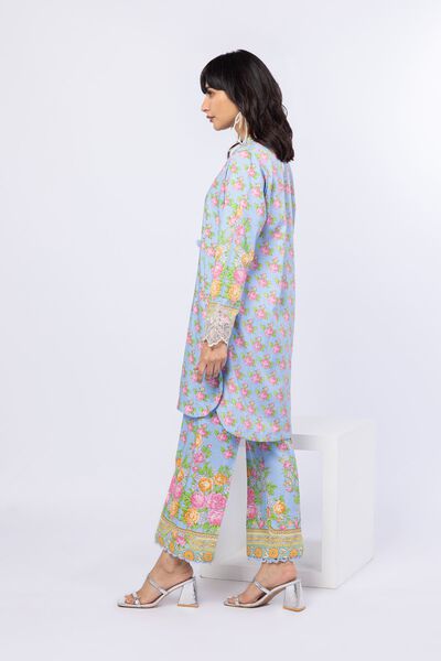 Printed | Crosshatch Raw Silk | Pants | AED 46.00