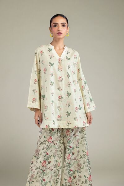 Printed | Cambric | Floral Cambric Kurta | AED 100.00
