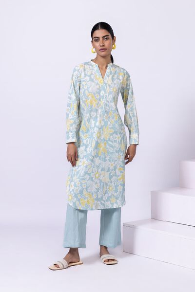 Printed | Ripple Crinkle | Kurta | AED 50.00