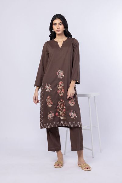 Embroidered | Crosshatch Poplin | Kurta | AED 140.00