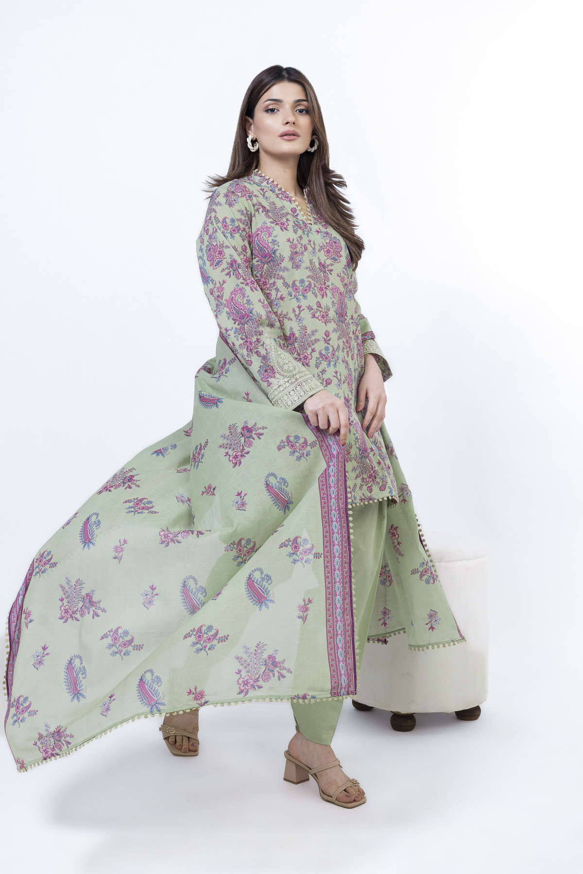 Buy Fabrics 3 Piece | 0.0 N/A | SS2399B-VG_MULTI | Khaadi United