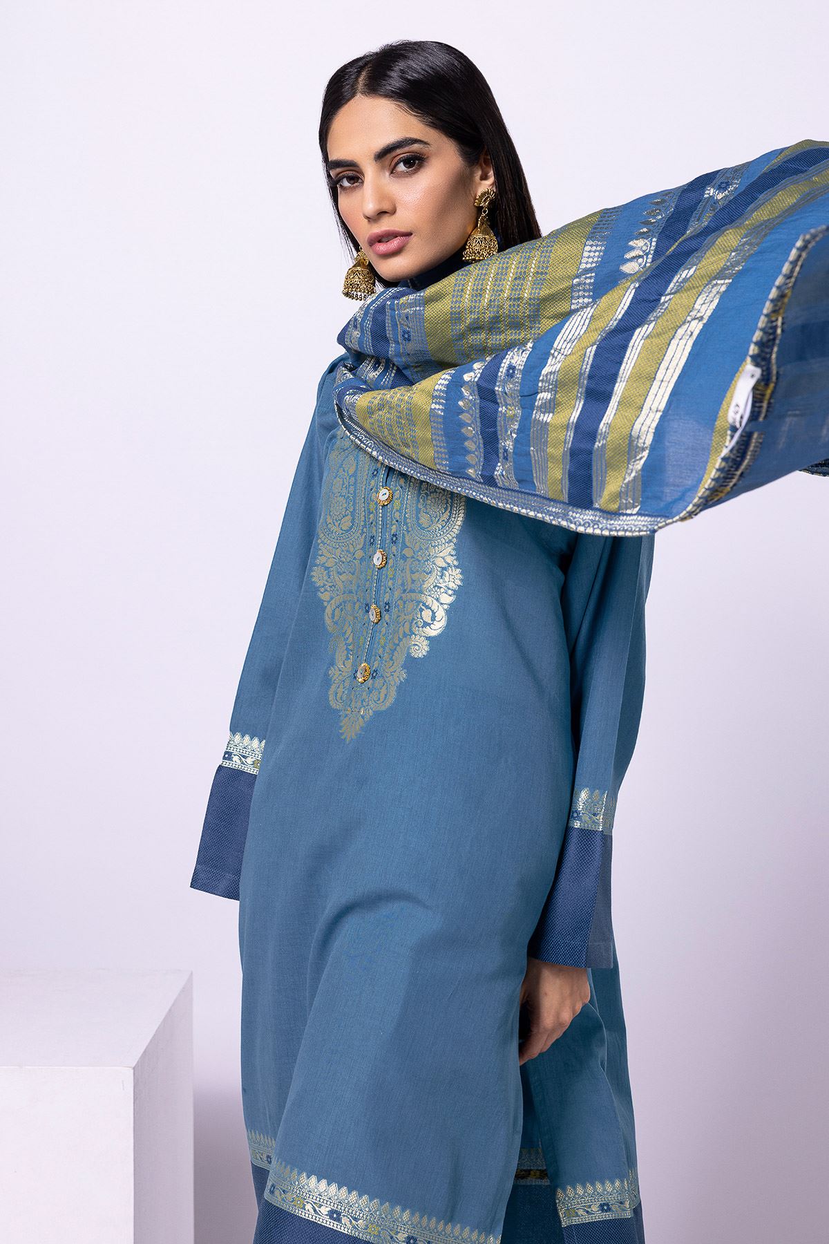 Buy Fabrics 3 Piece Suit | 67.50 AED | 1001752070 | Khaadi United Arab ...