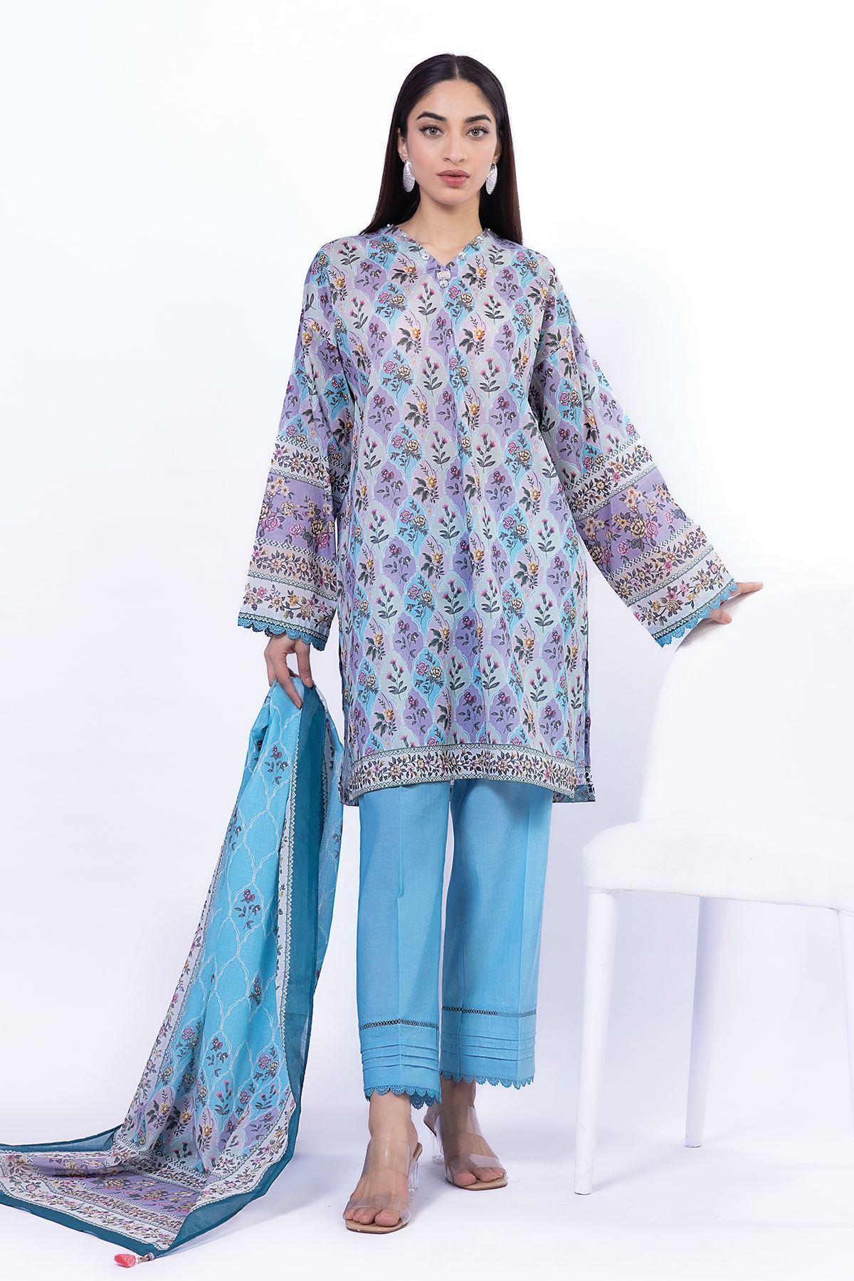 Buy Fabrics 3 Piece | 0.0 N/A | SS2226C-VG_MULTI | Khaadi United