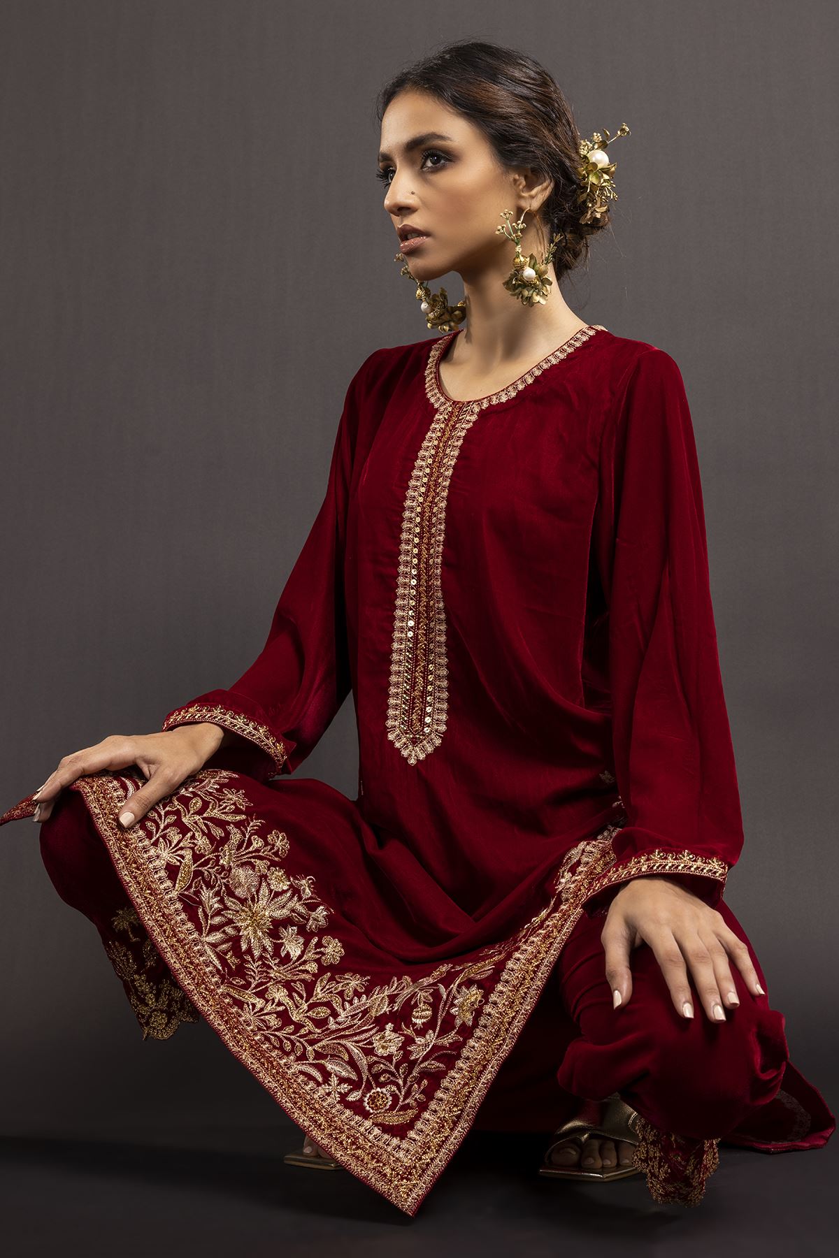 Khaadi 2024 velvet dresses