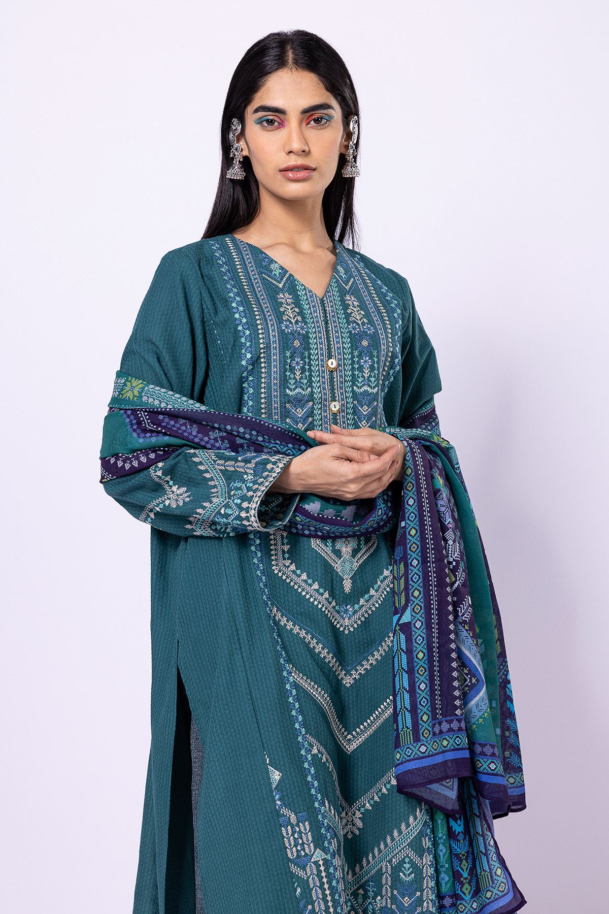 Buy Fabrics 3 Piece Suit | 76.50 AED | 1001749774 | Khaadi United Arab ...